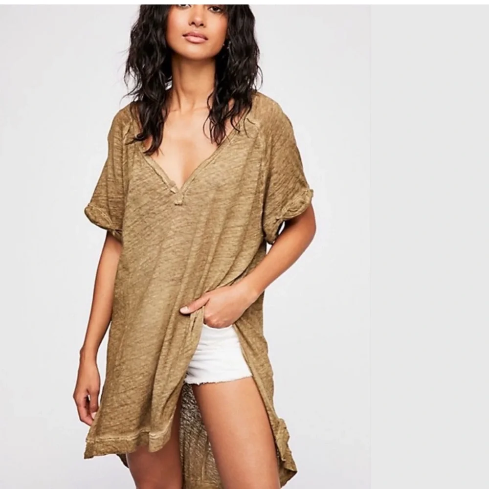 Free people we the free charcoal gray tunic - Picture 8 of 9